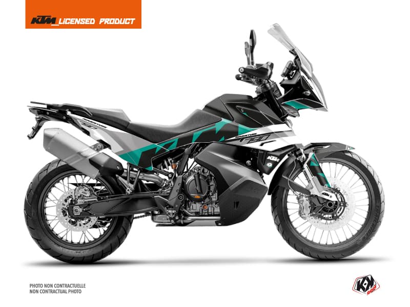 kit graphique moto ktm adventure 790 kontrol vert-blanc