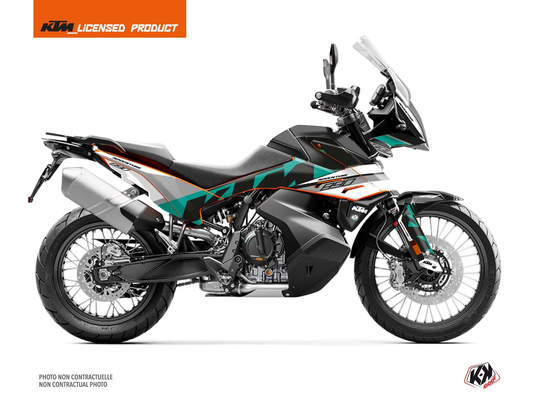 Kit Graphique Moto Kontrol KTM 890 Adventure Vert Blanc