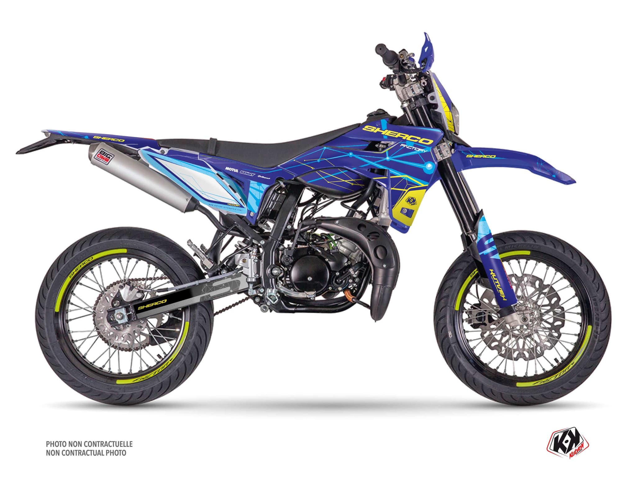 kit graphique 50cc kosmos sherco sm 50 bleu | Sherco | Kutvek