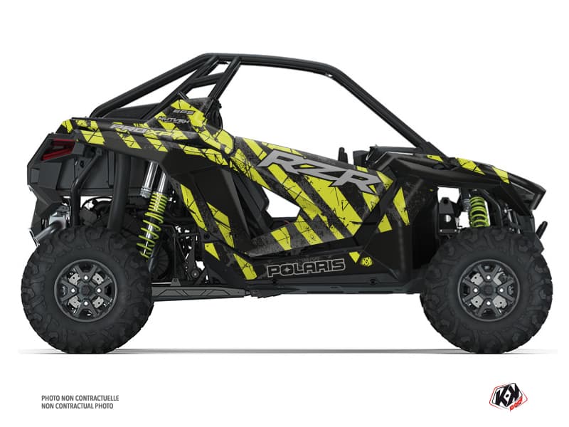 Kit graphique SSV Krack Polaris RZR PRO XP Noir Vert Neon