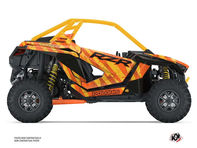 kit graphique ssv polaris rzr pro xp ultimate krack orange