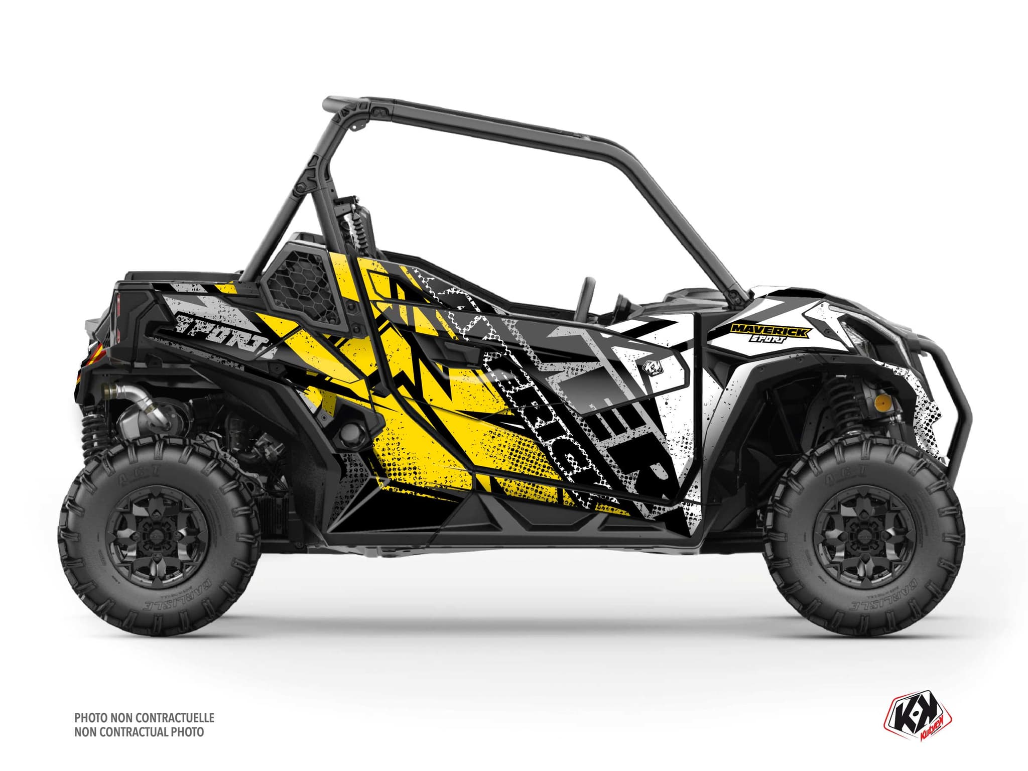 kit graphique ssv can-am maverick sport kraft jaune