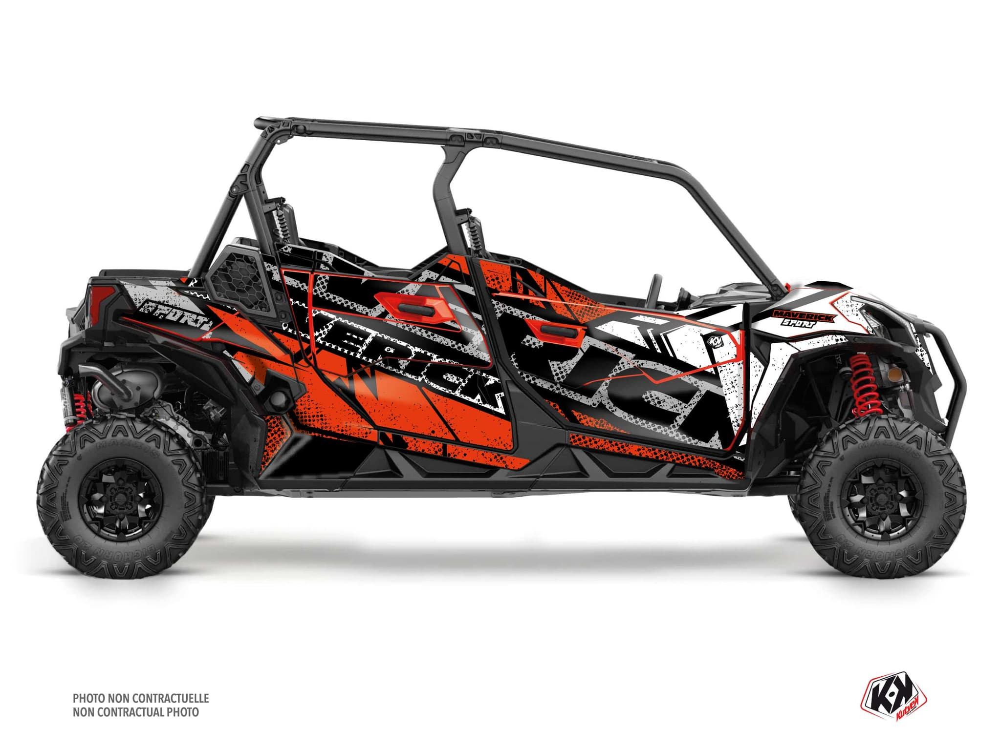 Kit graphique SSV CAN-AM MAVERICK SPORT MAX KRAFT Rouge