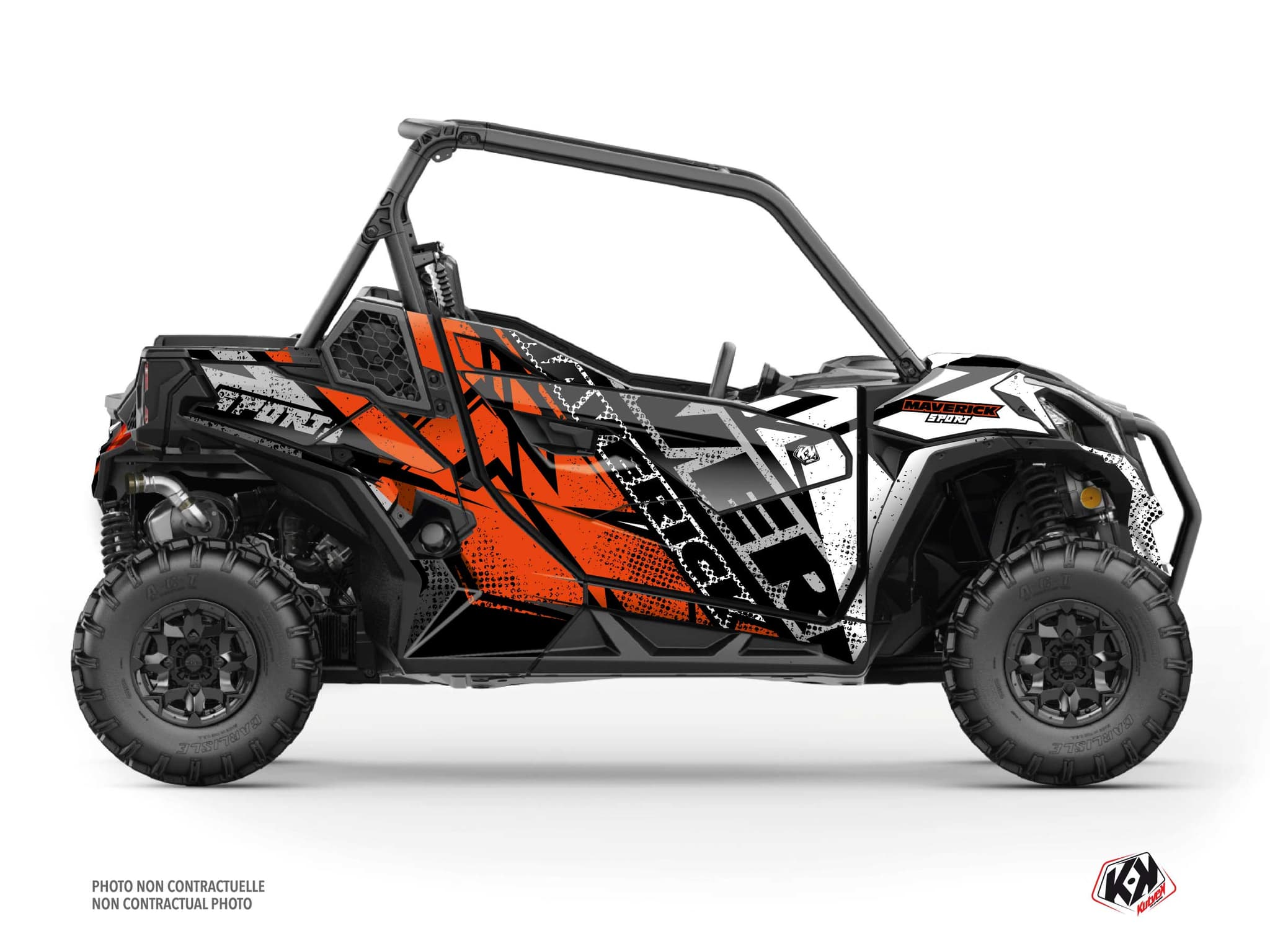 kit graphique ssv can-am maverick sport kraft rouge