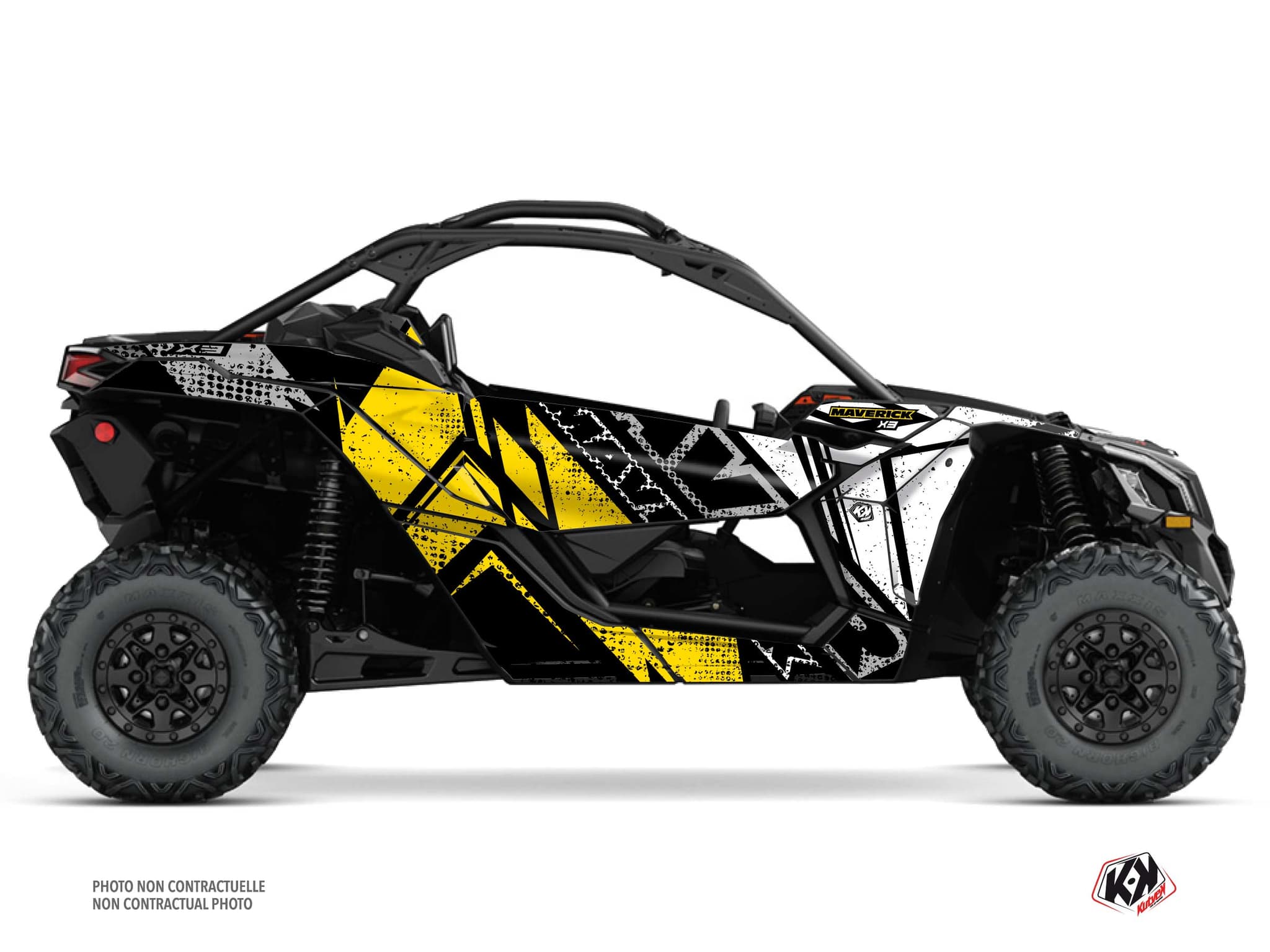 Kit graphique SSV CAN-AM MAVERICK X3 KRAFT Jaune