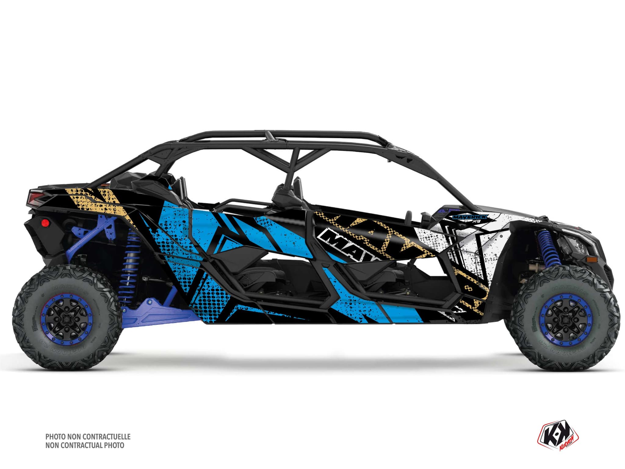 kit graphique ssv can-am maverick x3 max kraft bleu