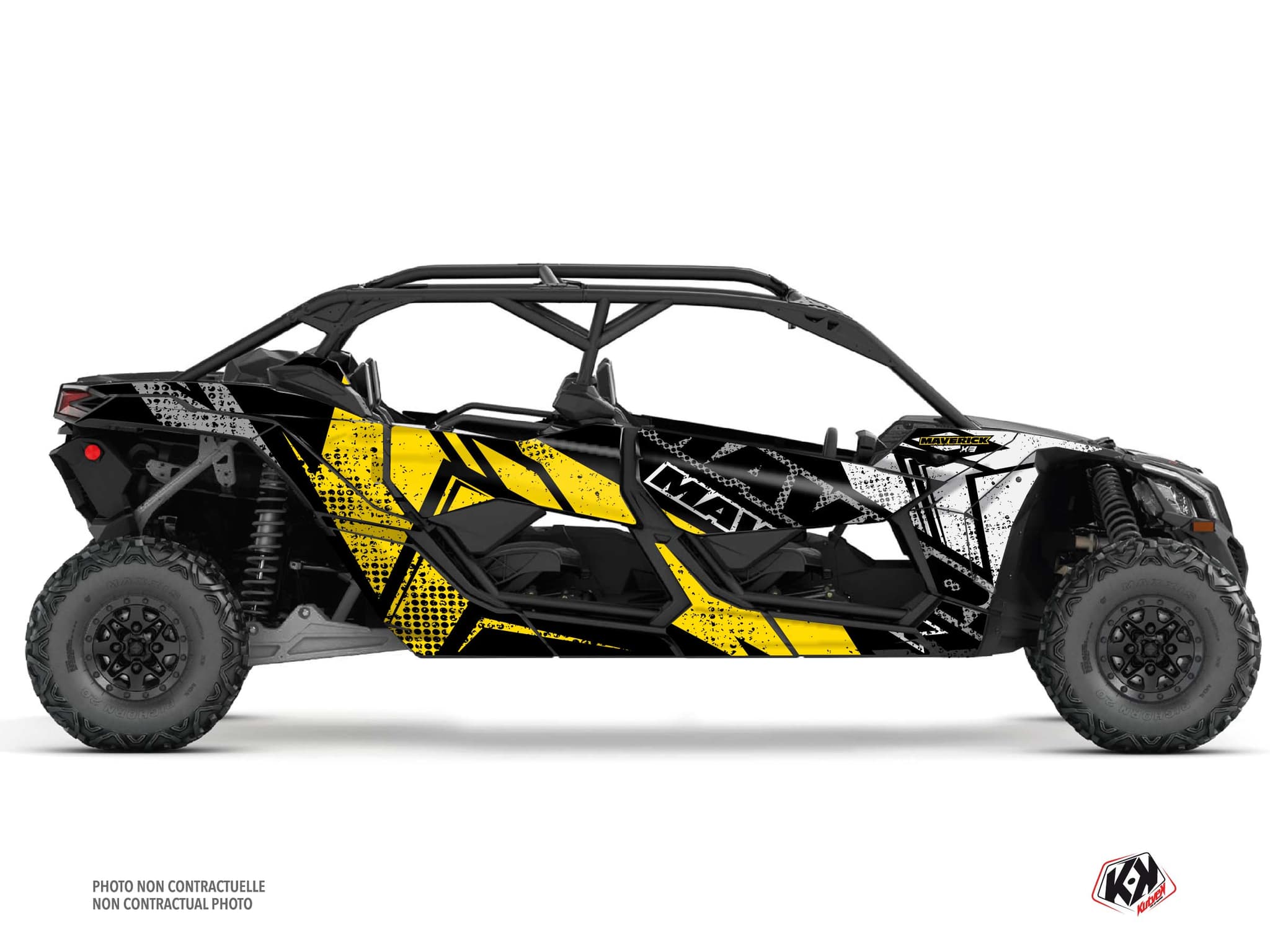 Kit graphique SSV CAN-AM MAVERICK X3 MAX KRAFT Jaune