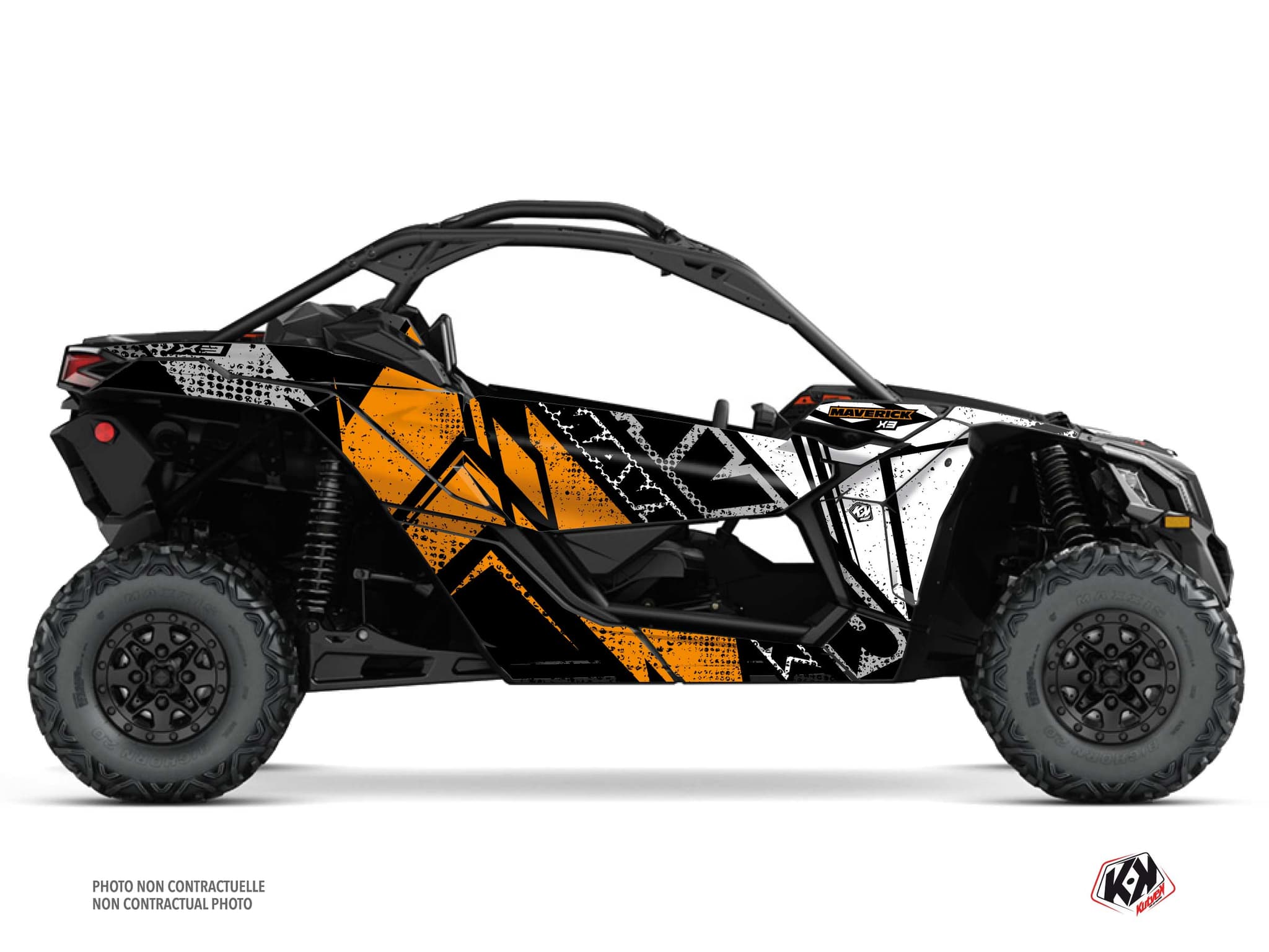 Kit graphique SSV CAN-AM MAVERICK X3 KRAFT Orange | Can am | Kutvek