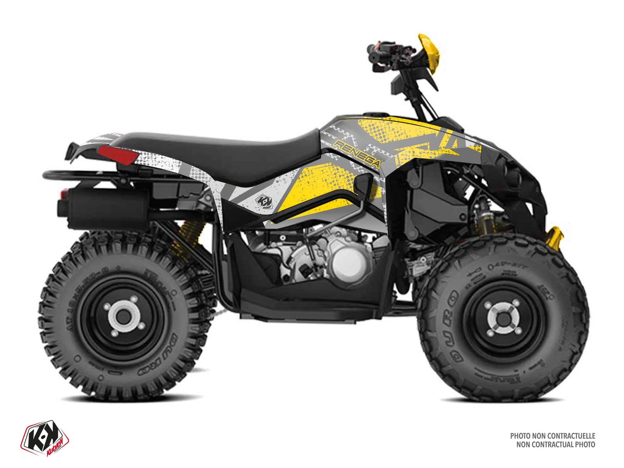 Kit graphique Quad CAN-AM RENEGADE 110 KRAFT Gris-Jaune