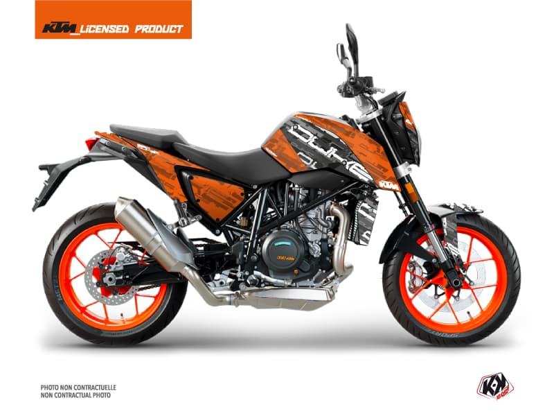 kit graphique moto ktm duke 690 r krav noir-orange