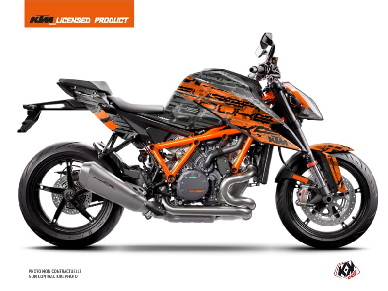 Kit graphique Moto Krav KTM Super Duke 1290 R Orange Noir