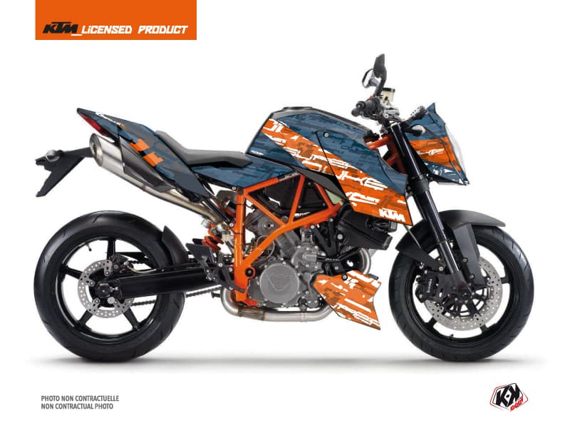 kit graphique moto krav ktm super duke 990 r orange bleu | KTM DUKE | Kutvek