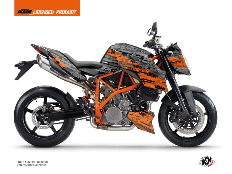 Kit graphique Moto Krav KTM Super Duke 990 R Orange Noir | KTM DUKE | Kutvek