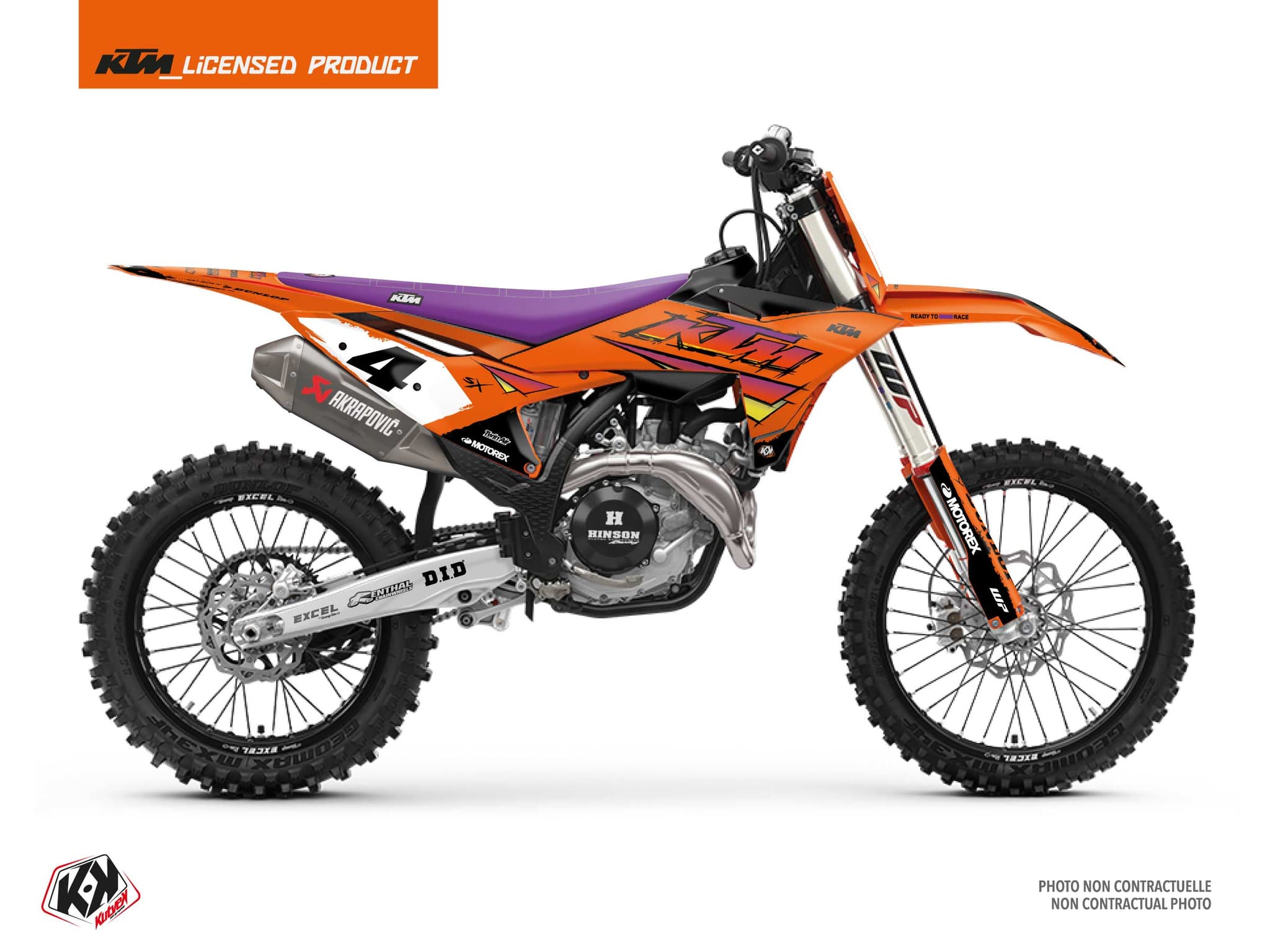 Graphic Kit Kurt Orange Dirt Bike KTM SX 450 F
