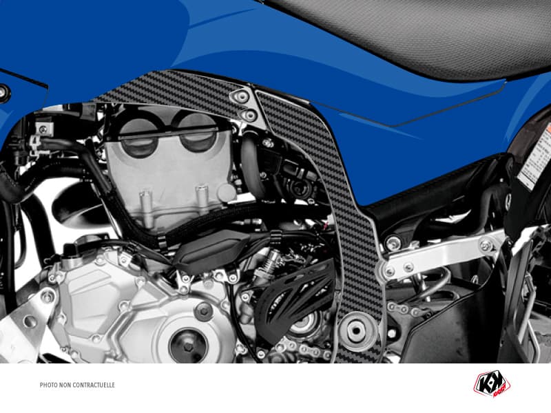kit graphique protection de cadre quad kutvek yamaha 450 yfz-r 2014-2019 carbone x3