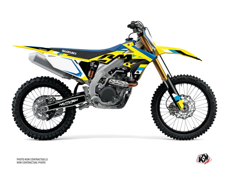 kit graphique motocross suzuki rm-z 250 label bleu