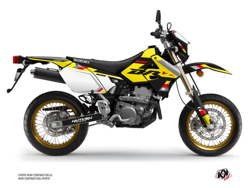 kit graphique motocross suzuki dr-z 400 sm label noir