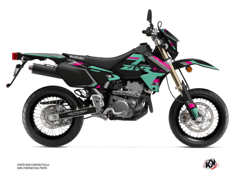 kit graphique motocross suzuki dr-z 400 sm label turquoise