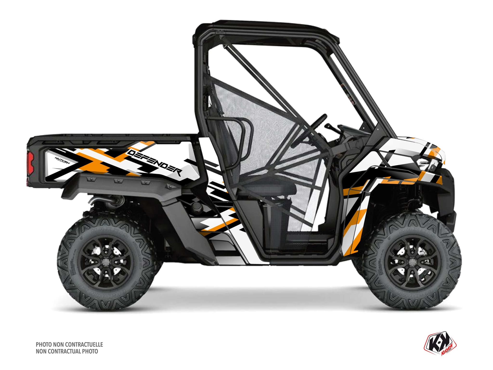 kit graphique ssv can-am defender lane blanc