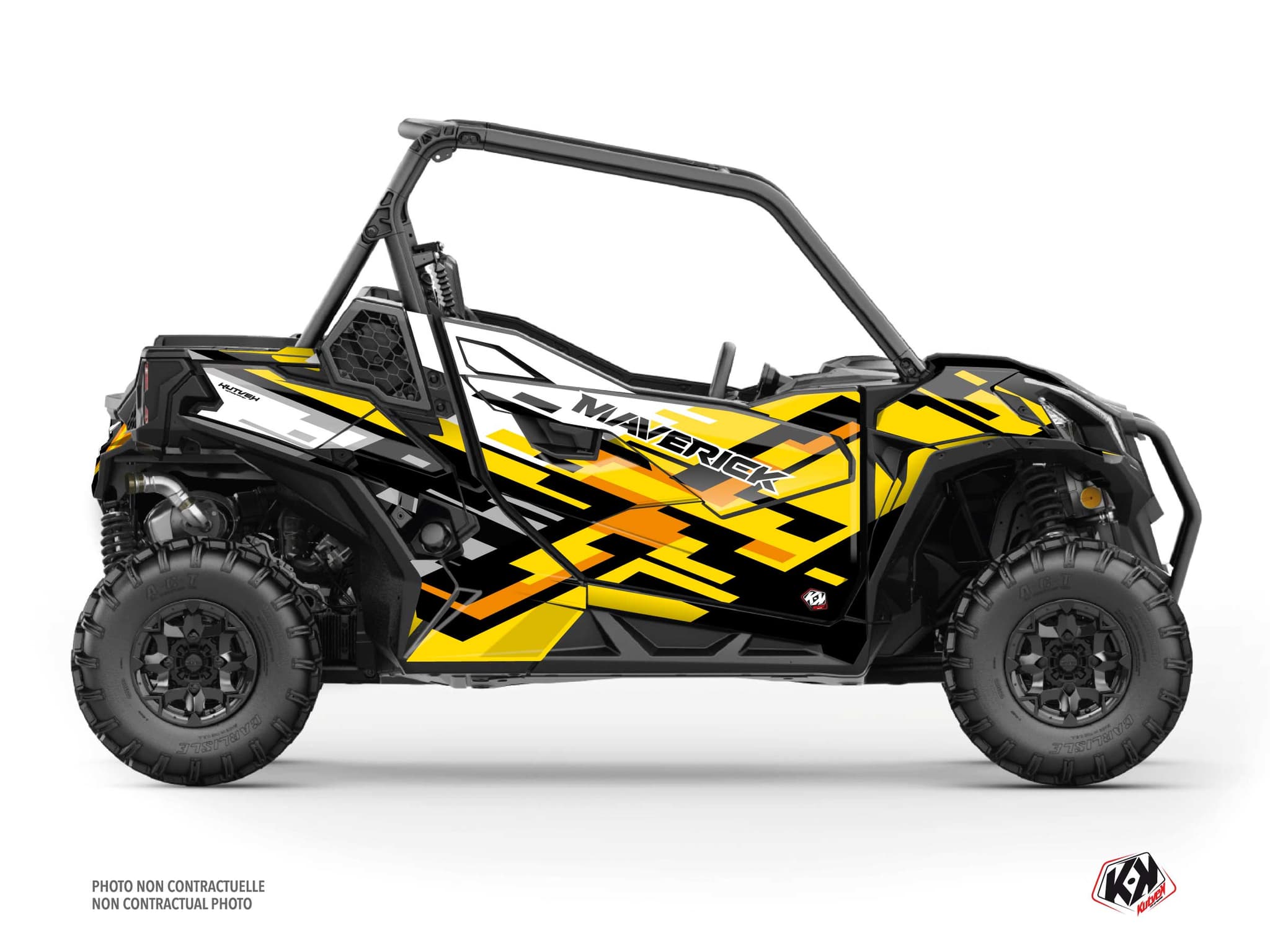 kit graphique ssv can-am maverick sport lane jaune