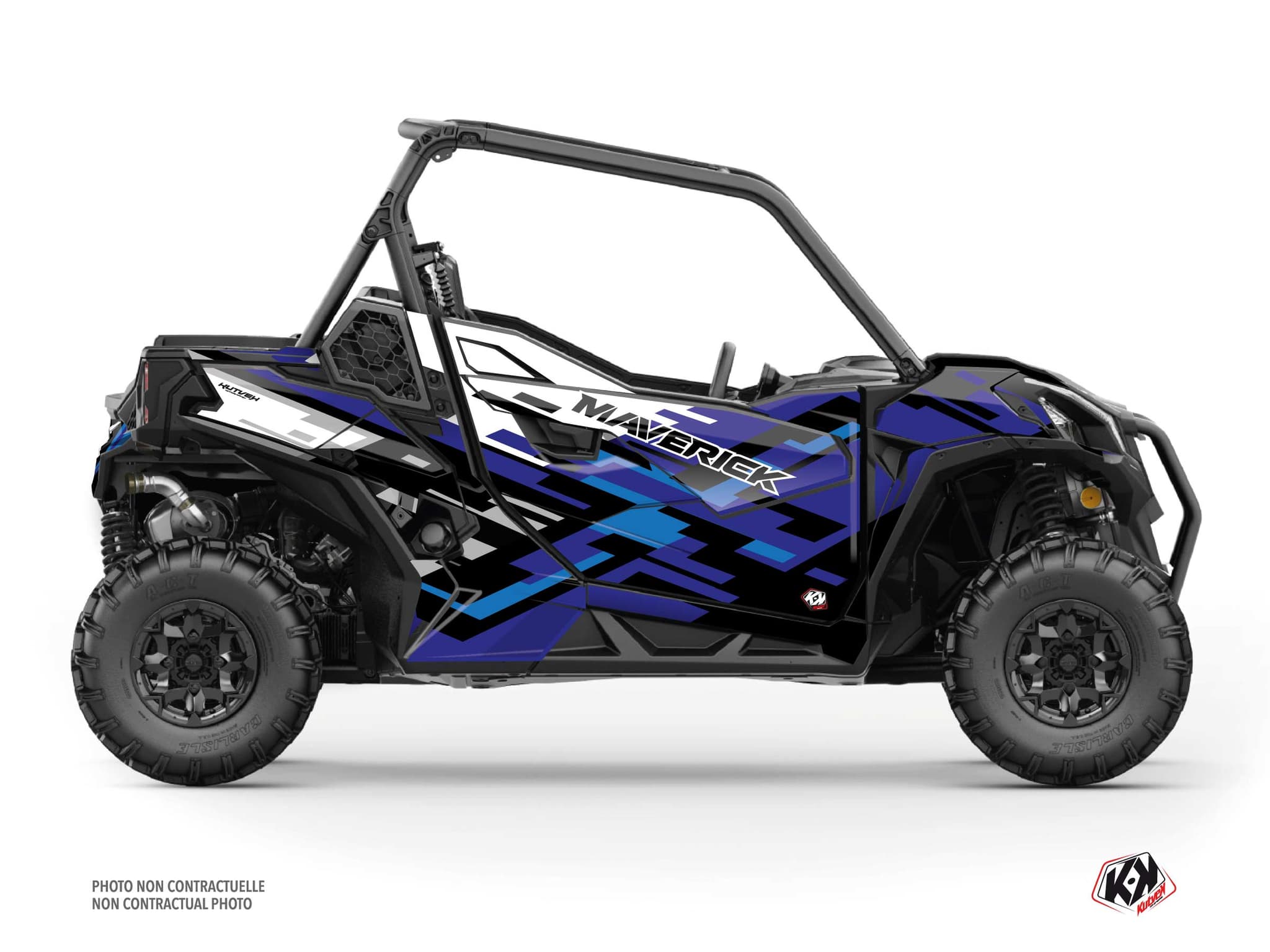 kit graphique ssv can-am maverick trail lane bleu