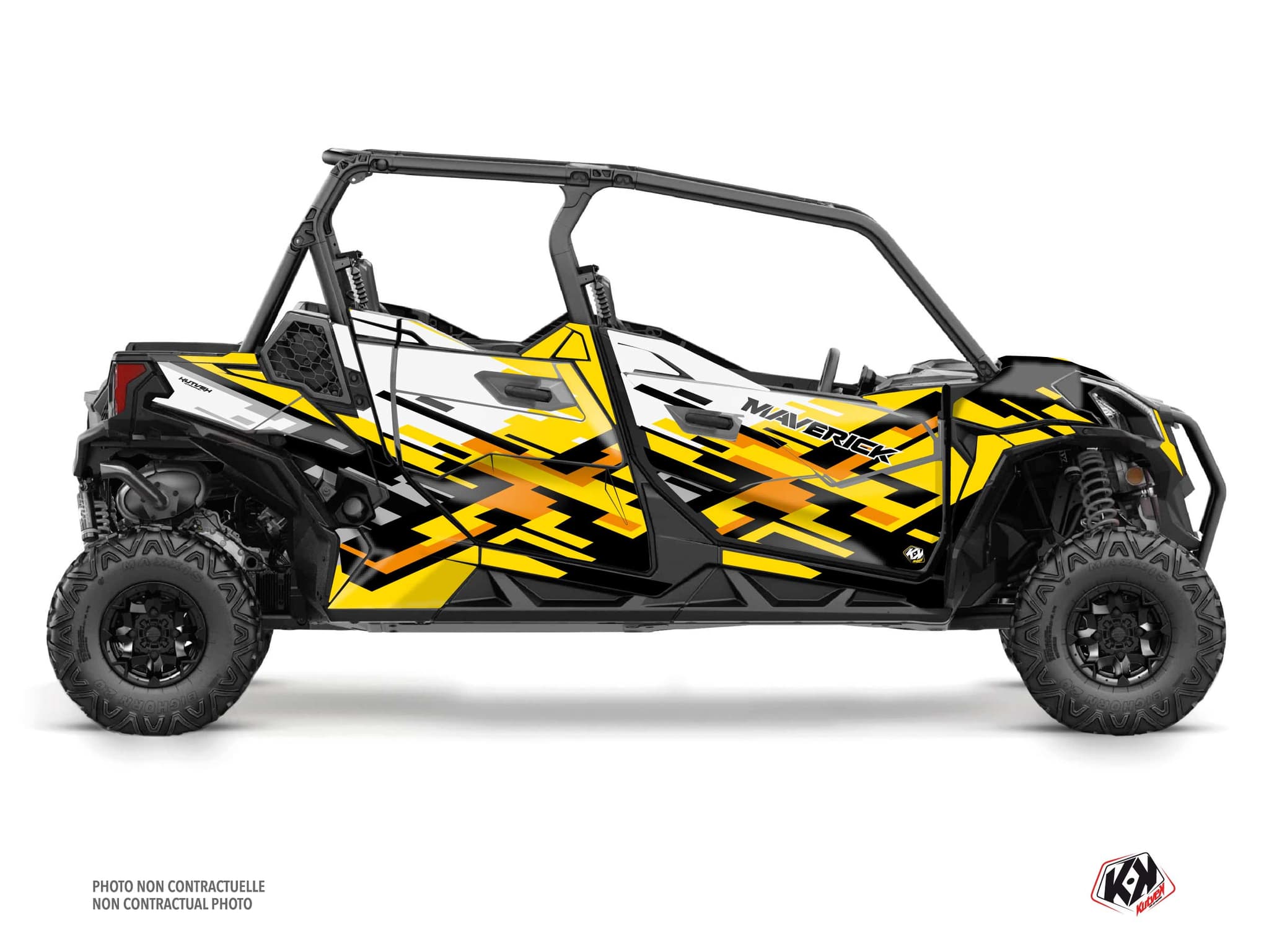 kit graphique ssv can-am maverick trail max lane jaune