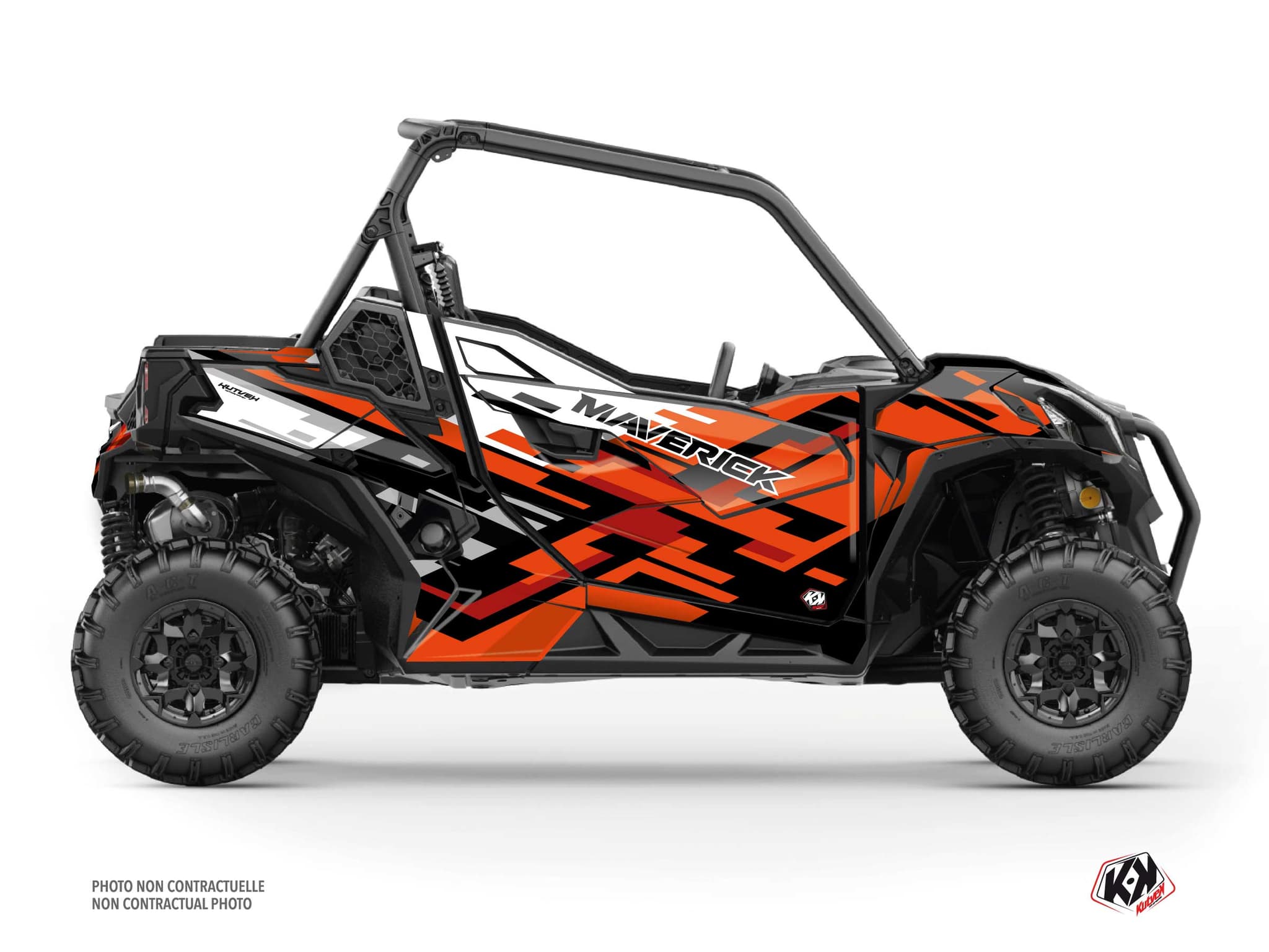 Kit Graphique ssv can-am maverick trail avec portes lane rouge