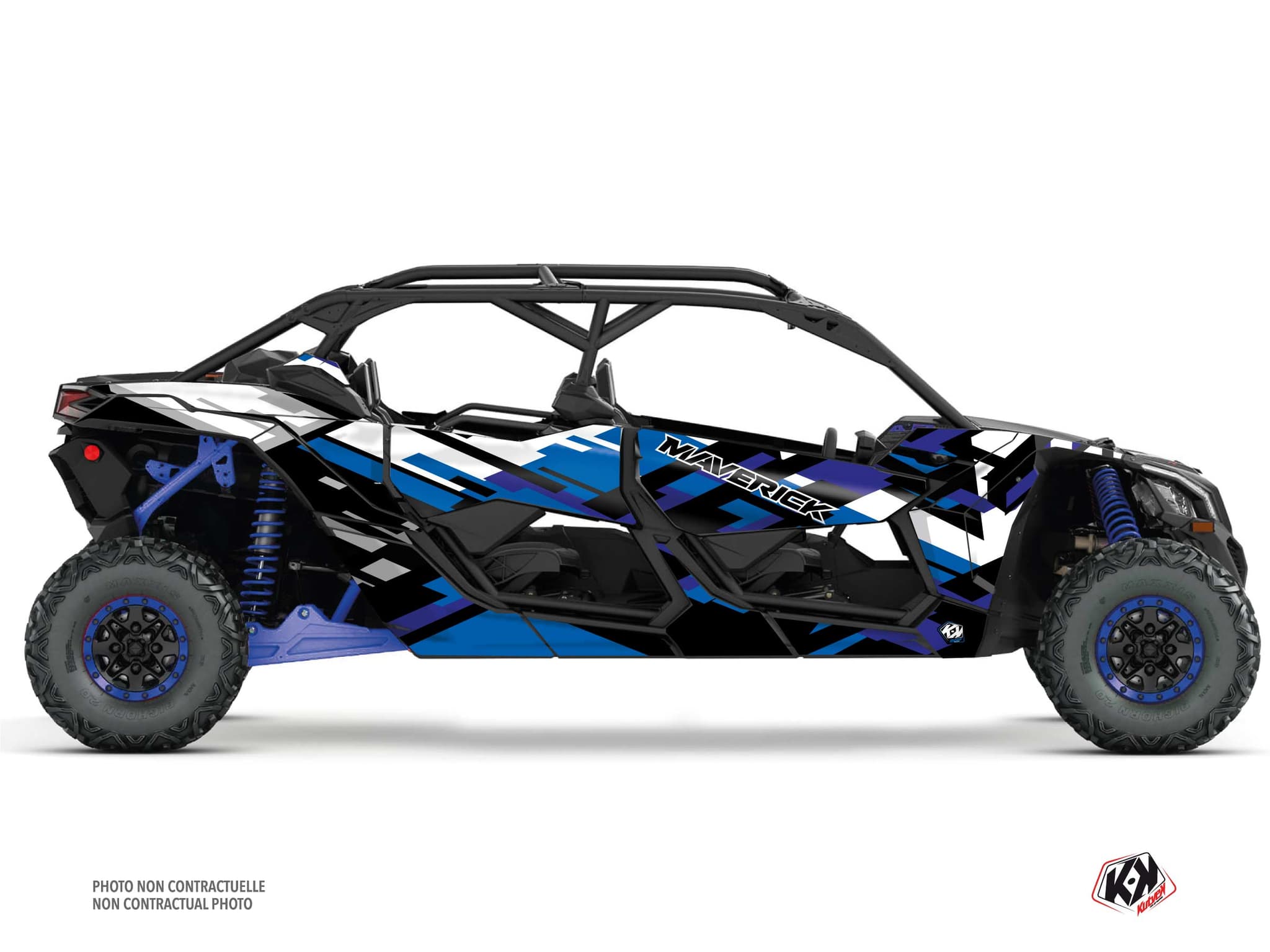 kit graphique ssv can-am maverick x3 max lane bleu