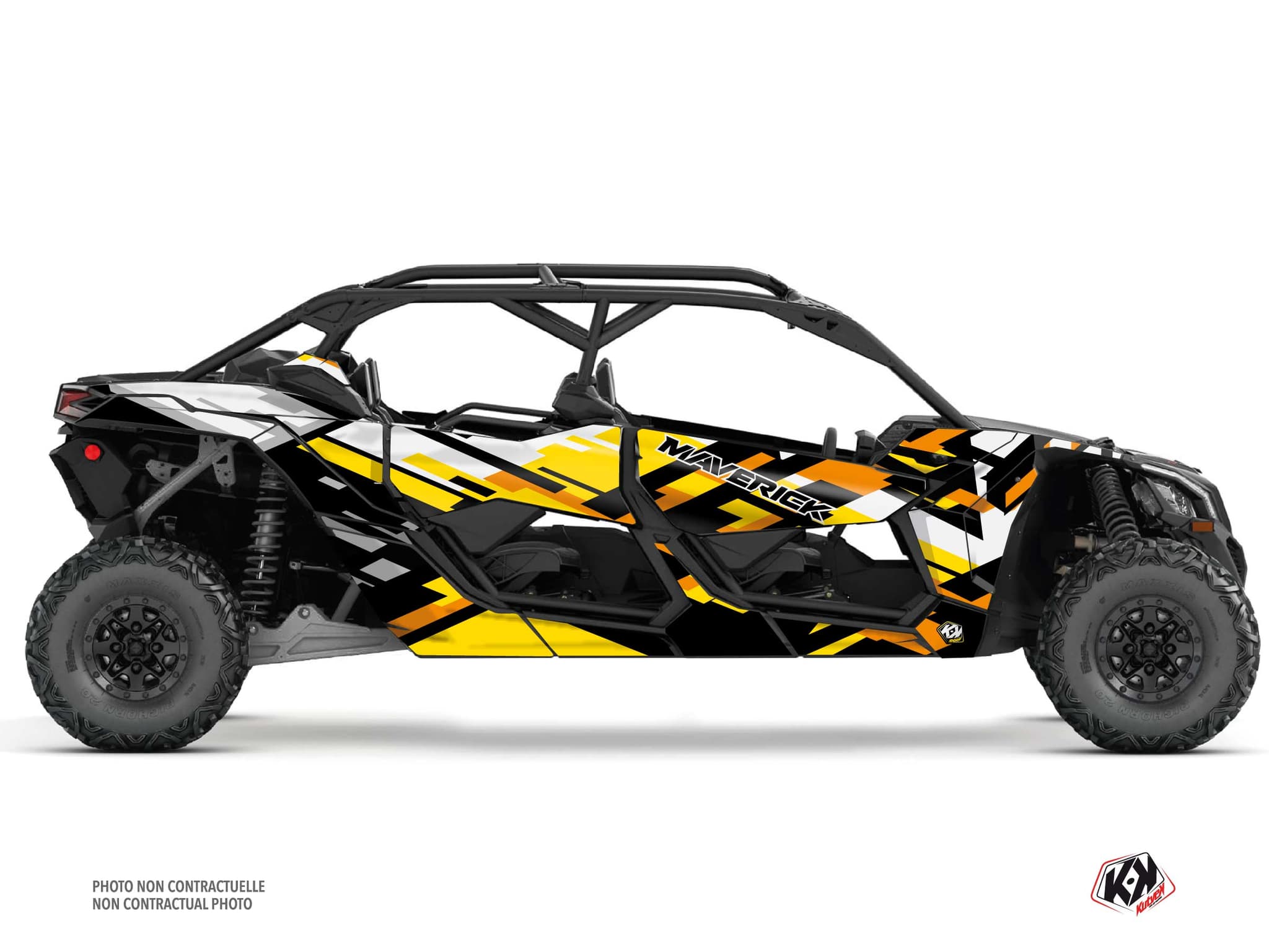 Kit Graphique ssv can-am maverick x3 max lane jaune
