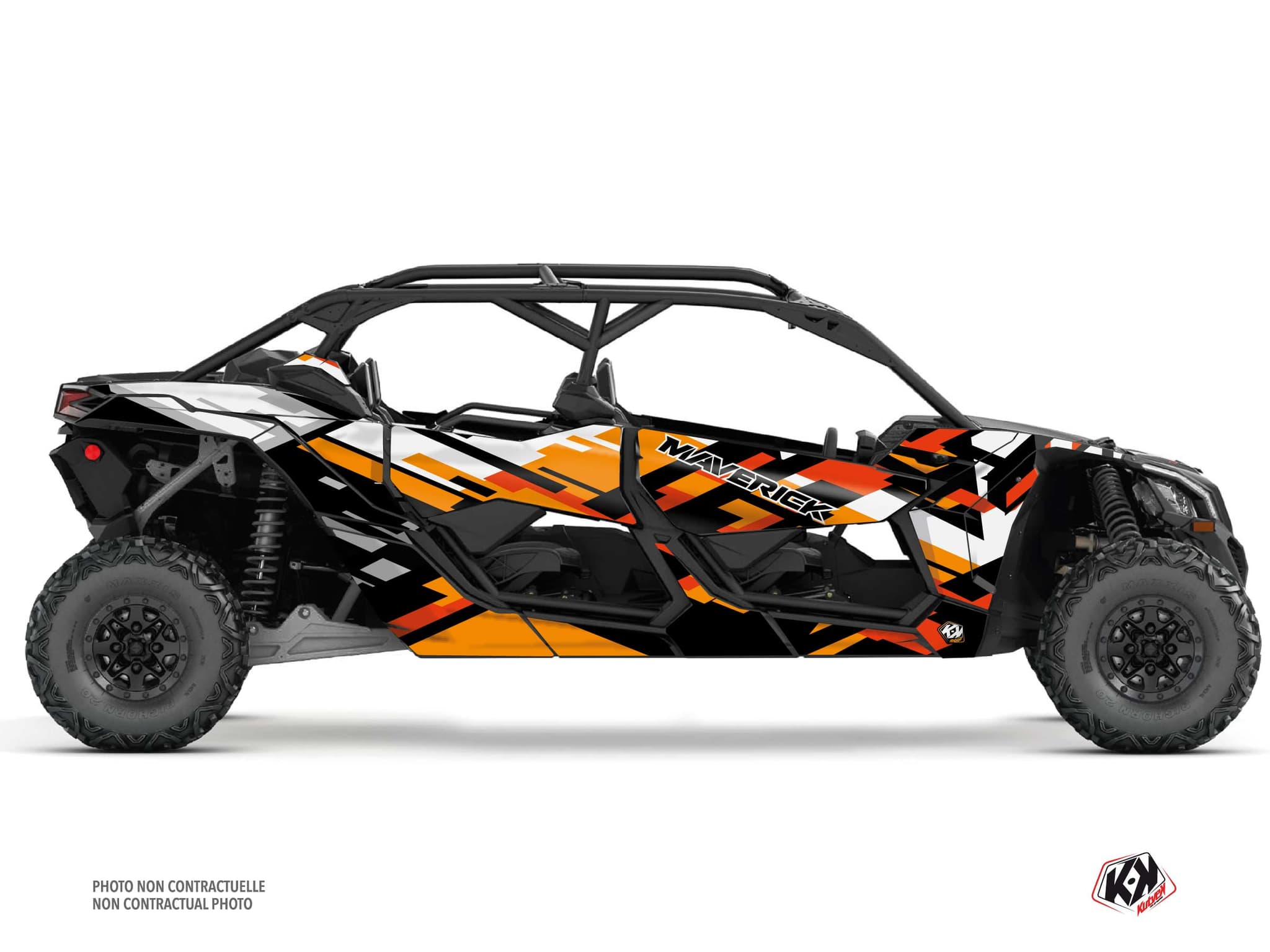 Kit Graphique ssv can-am maverick x3 max lane orange