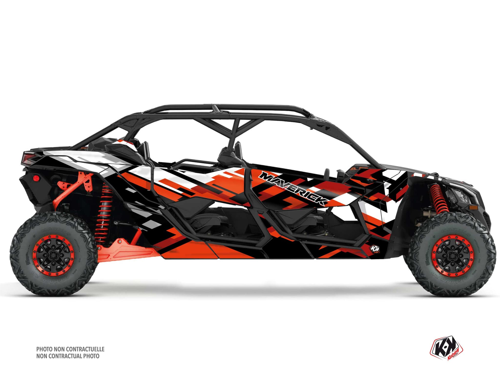 Kit Graphique ssv can-am maverick x3 max lane rouge