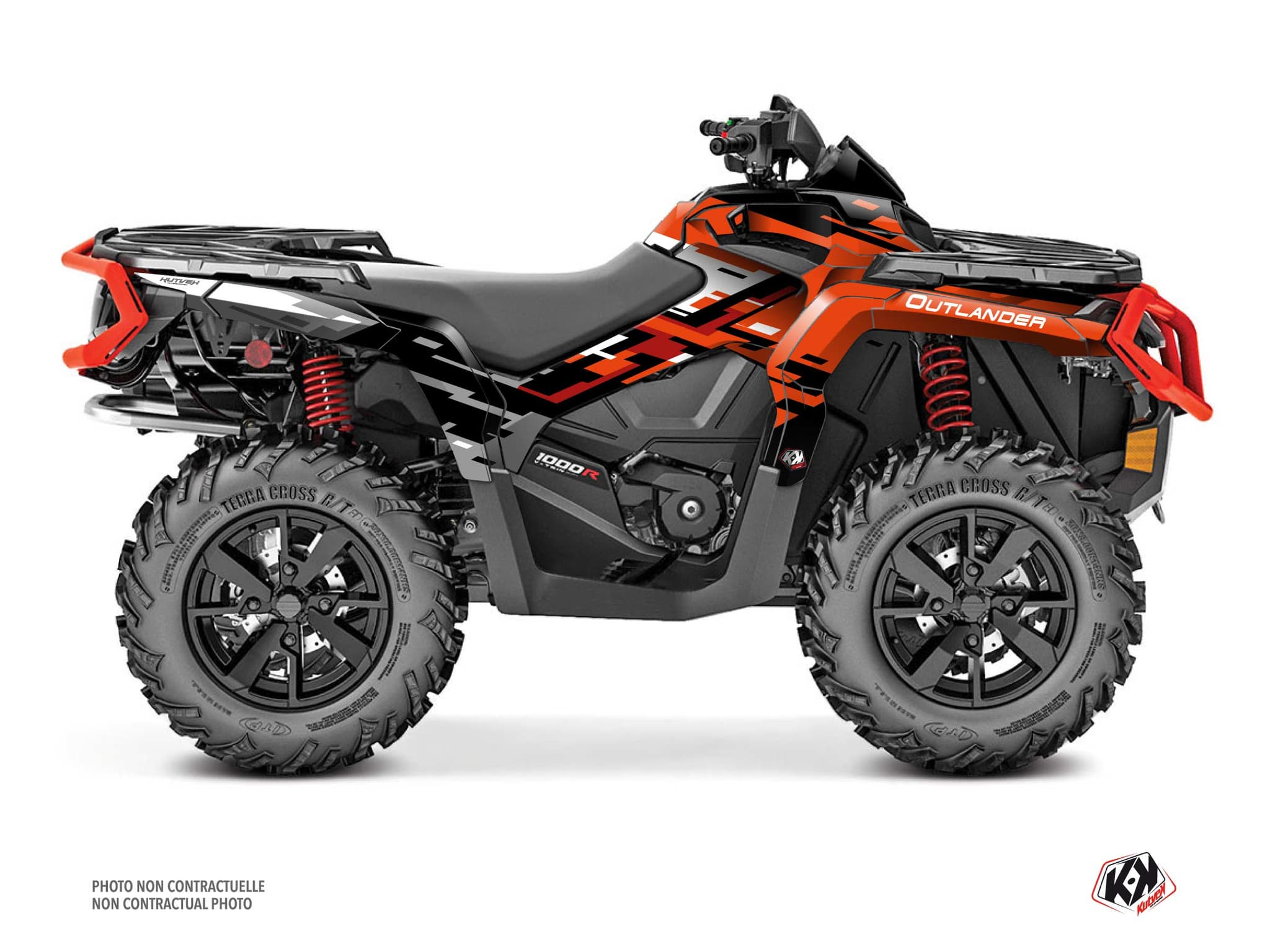 Kit graphique Quad CAN-AM OUTLANDER 1000 R LANE Rouge | Can am | Kutvek