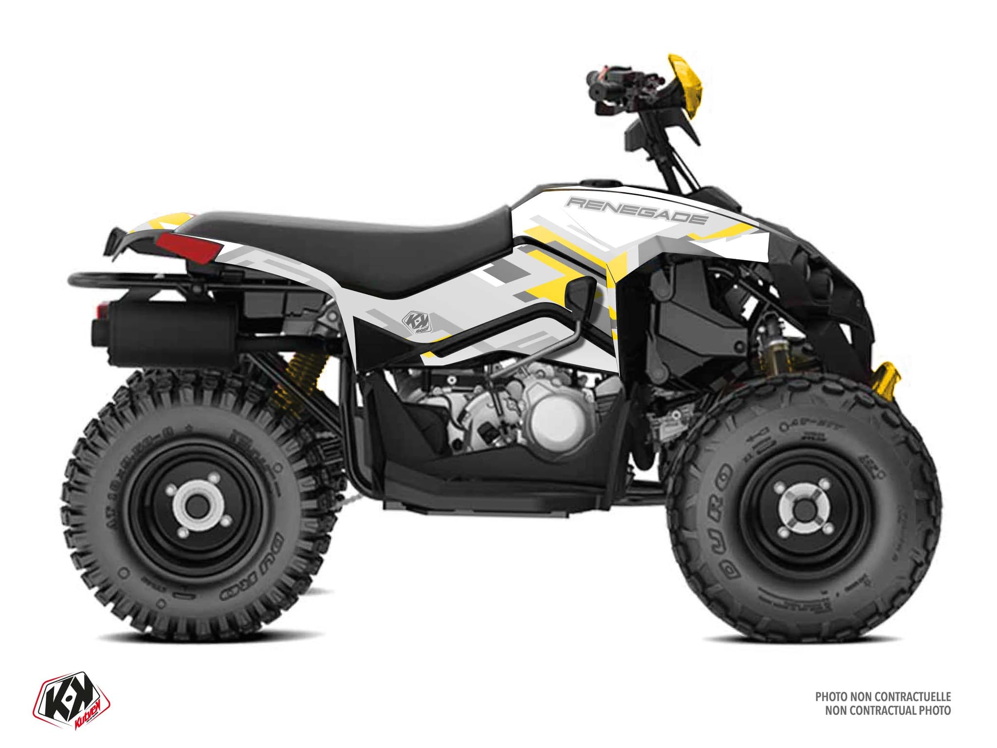 atv can-am renegade 110 lane grey-yellow graphic kit