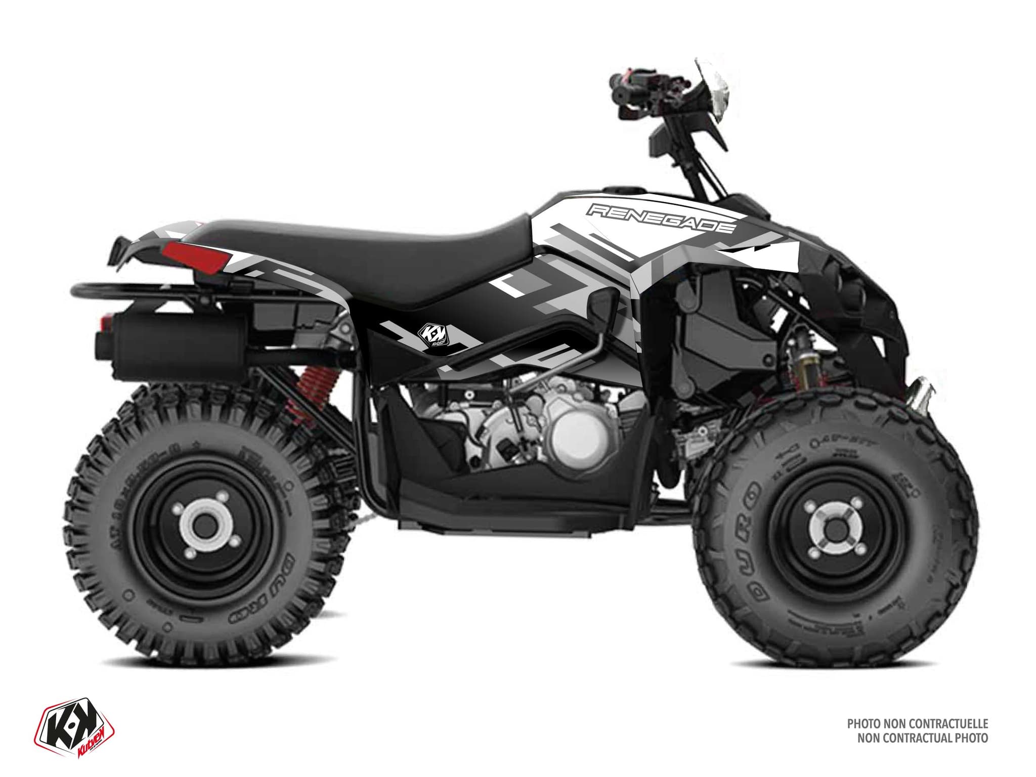 deko-set quad can-am renegade 110 lane grau | Can am | Kutvek