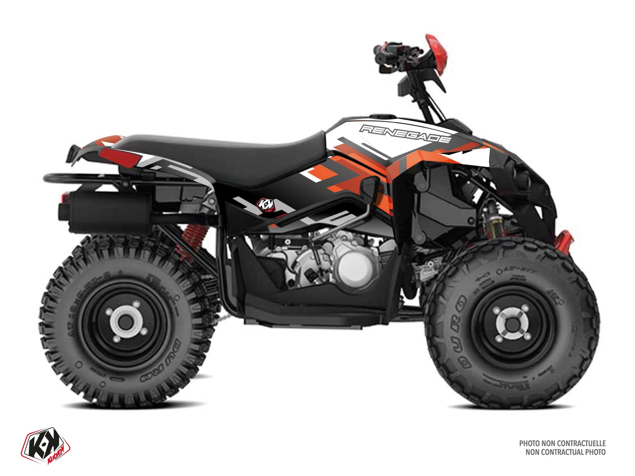 Kit graphique Quad CAN-AM RENEGADE 110 LANE Rouge | Can am | Kutvek
