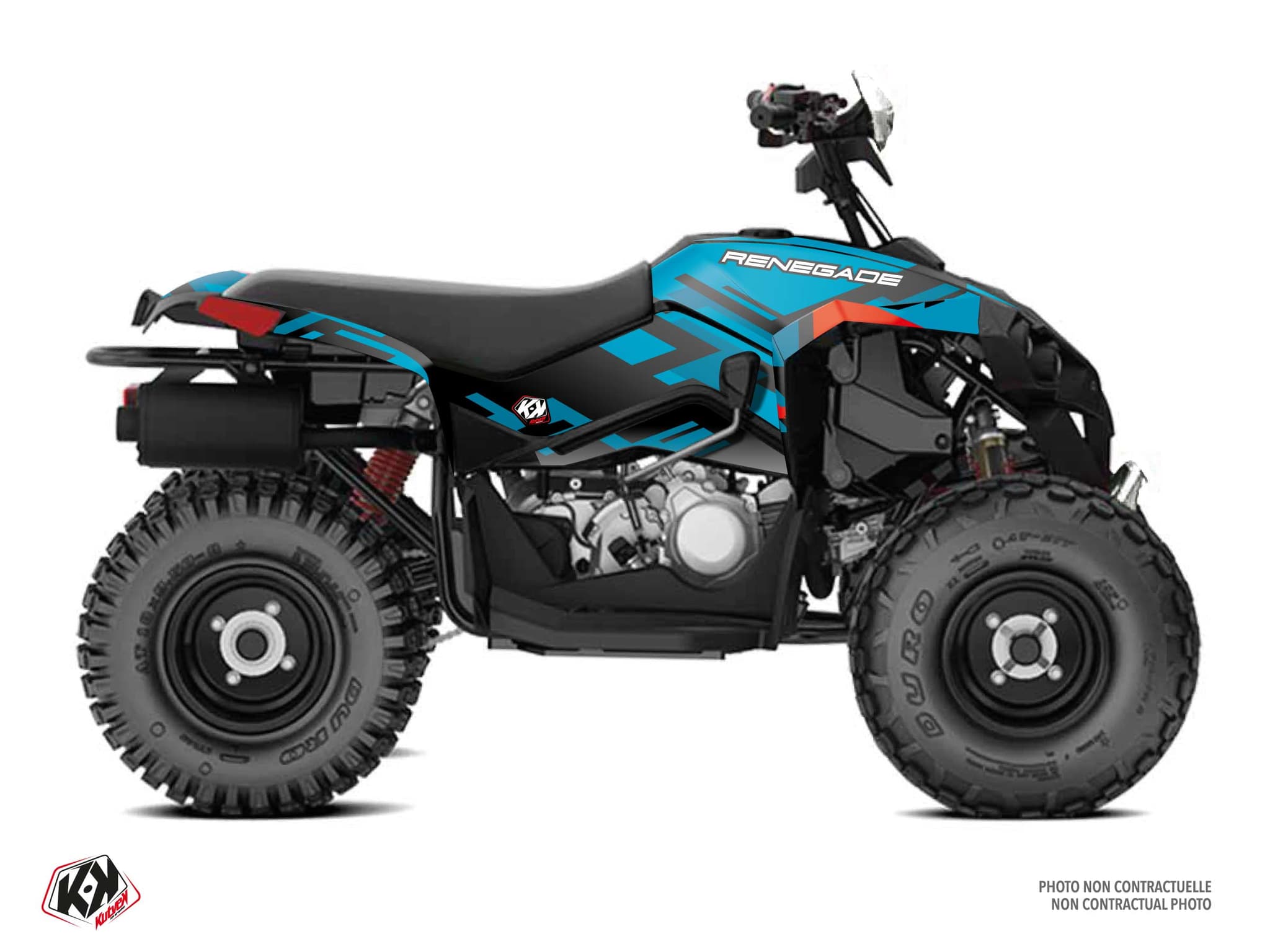 atv can-am renegade 110 lane turquoise graphic kit