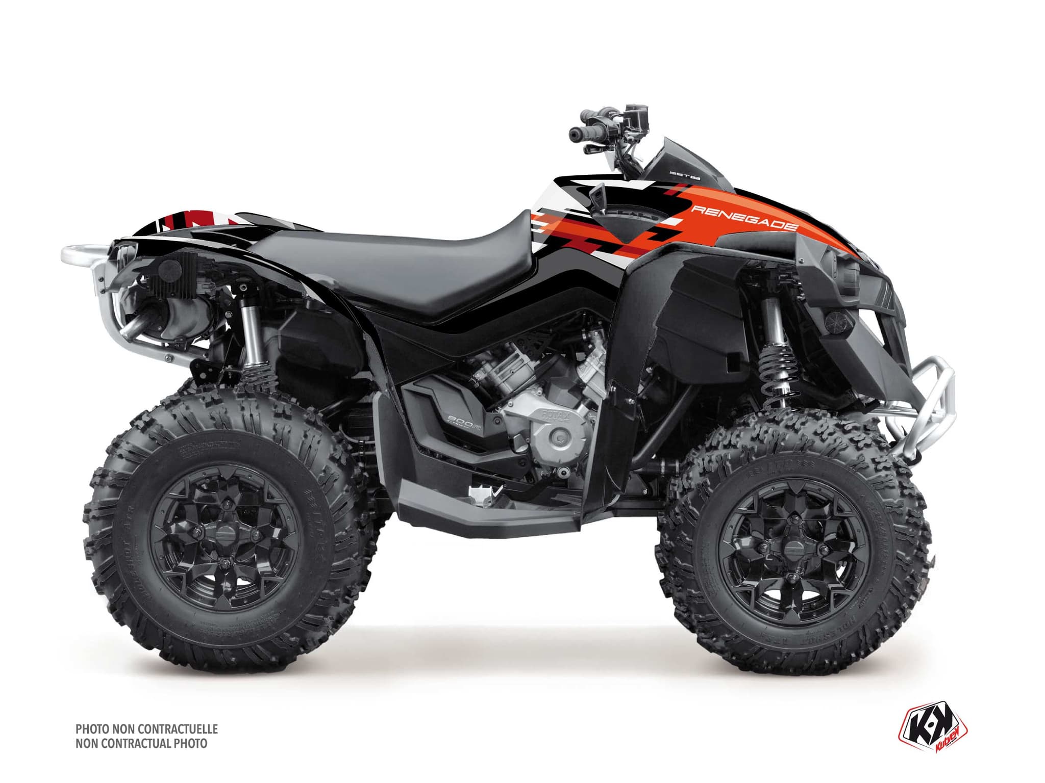 atv can-am renegade lane red graphic kit