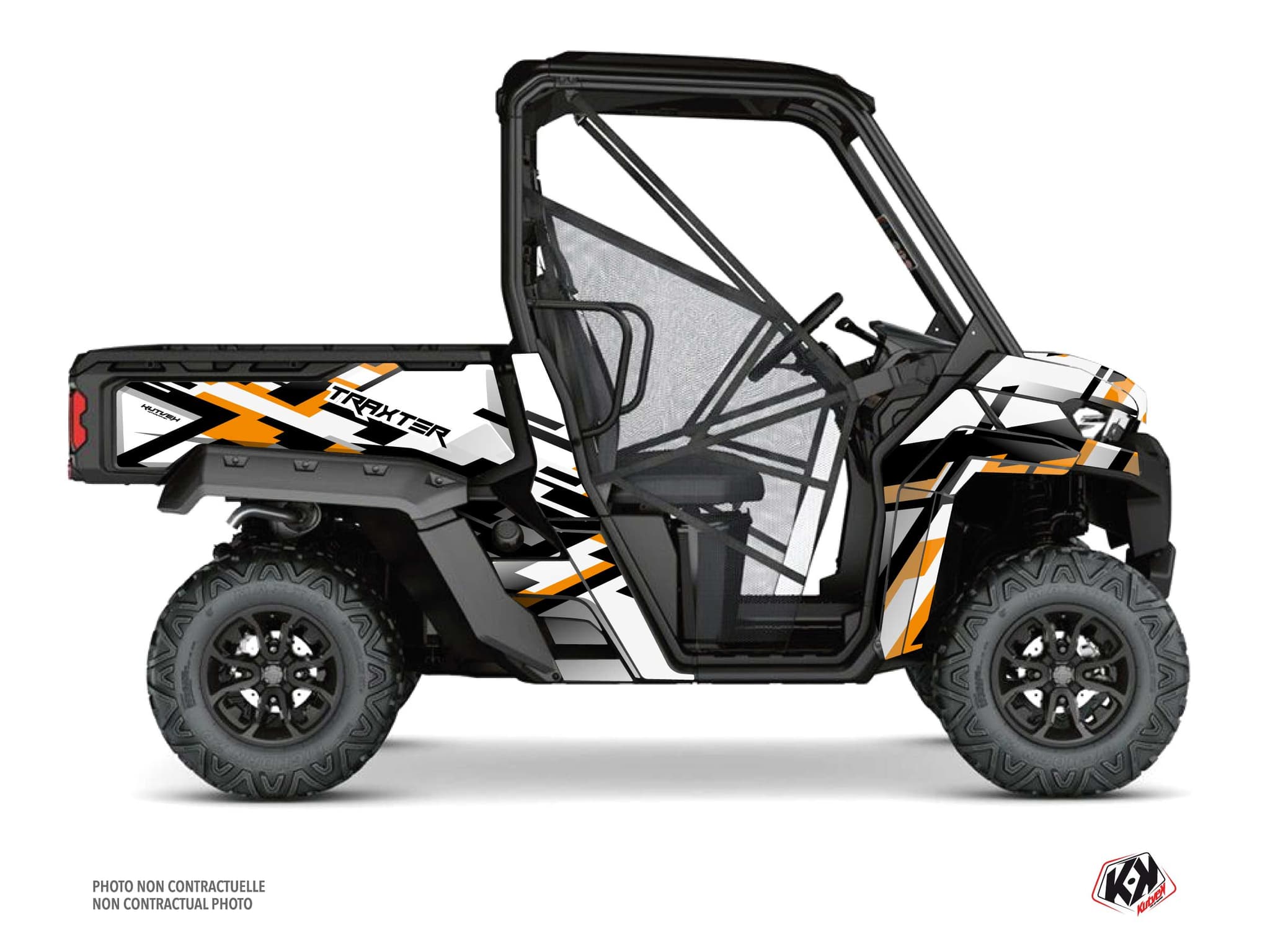 kit graphique ssv can-am traxter lane blanc