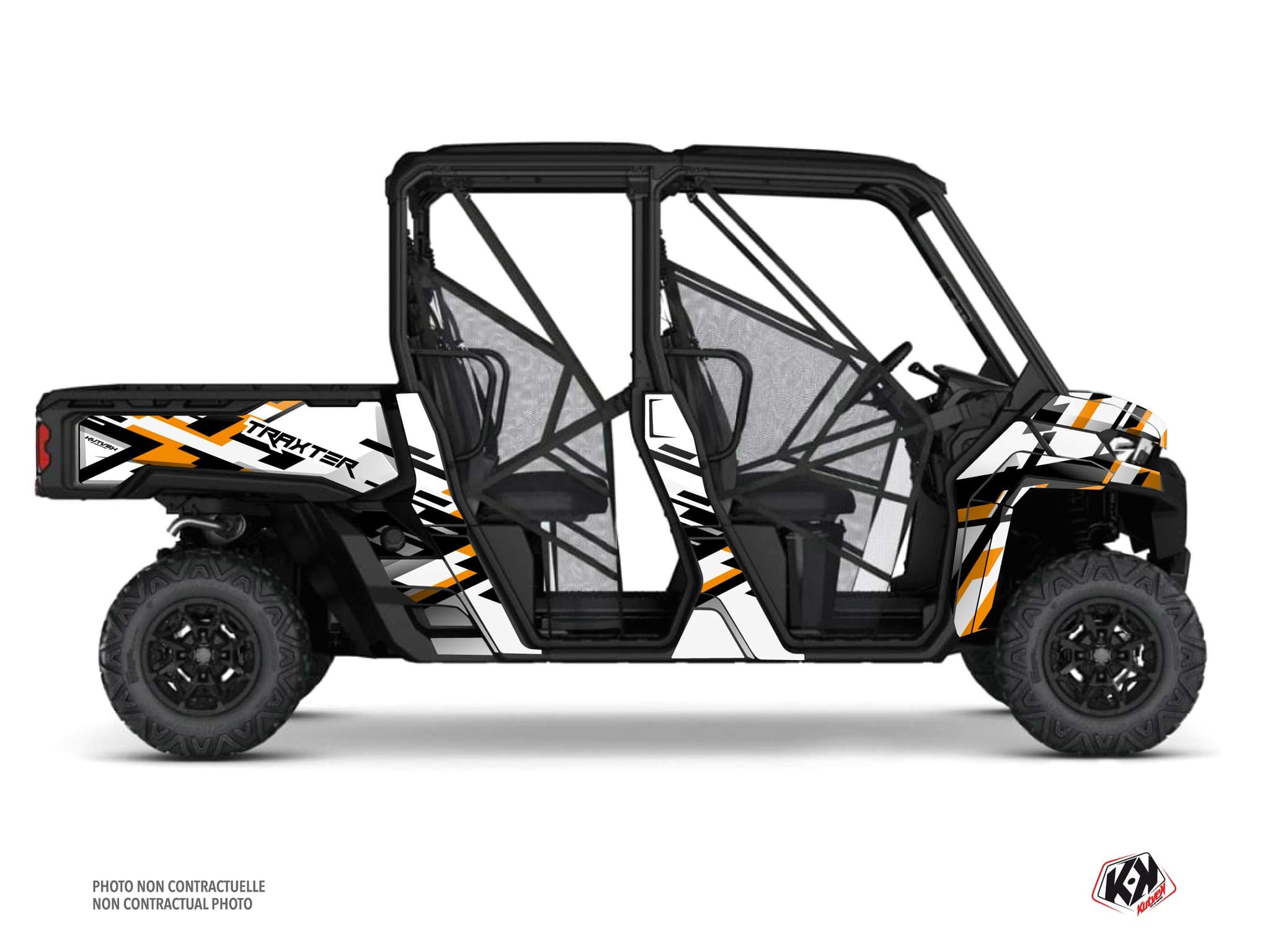 kit graphique ssv can-am traxter max lane blanc