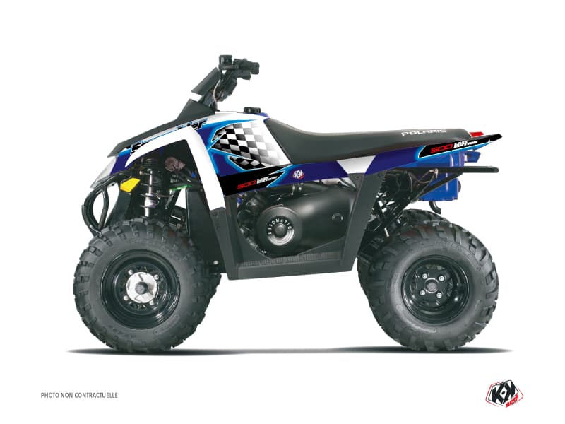 kit graphique quad polaris scrambler 500 last edition bleu