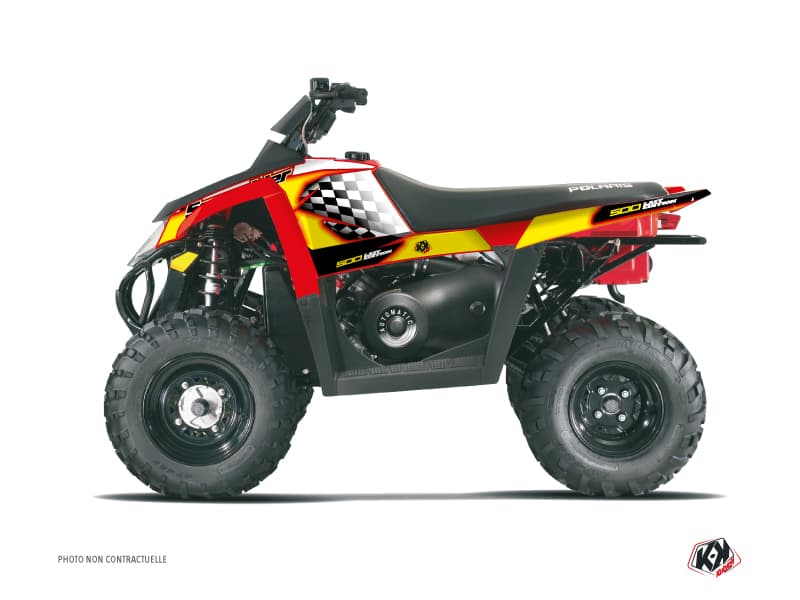kit graphique quad polaris scrambler 500 last edition jaune