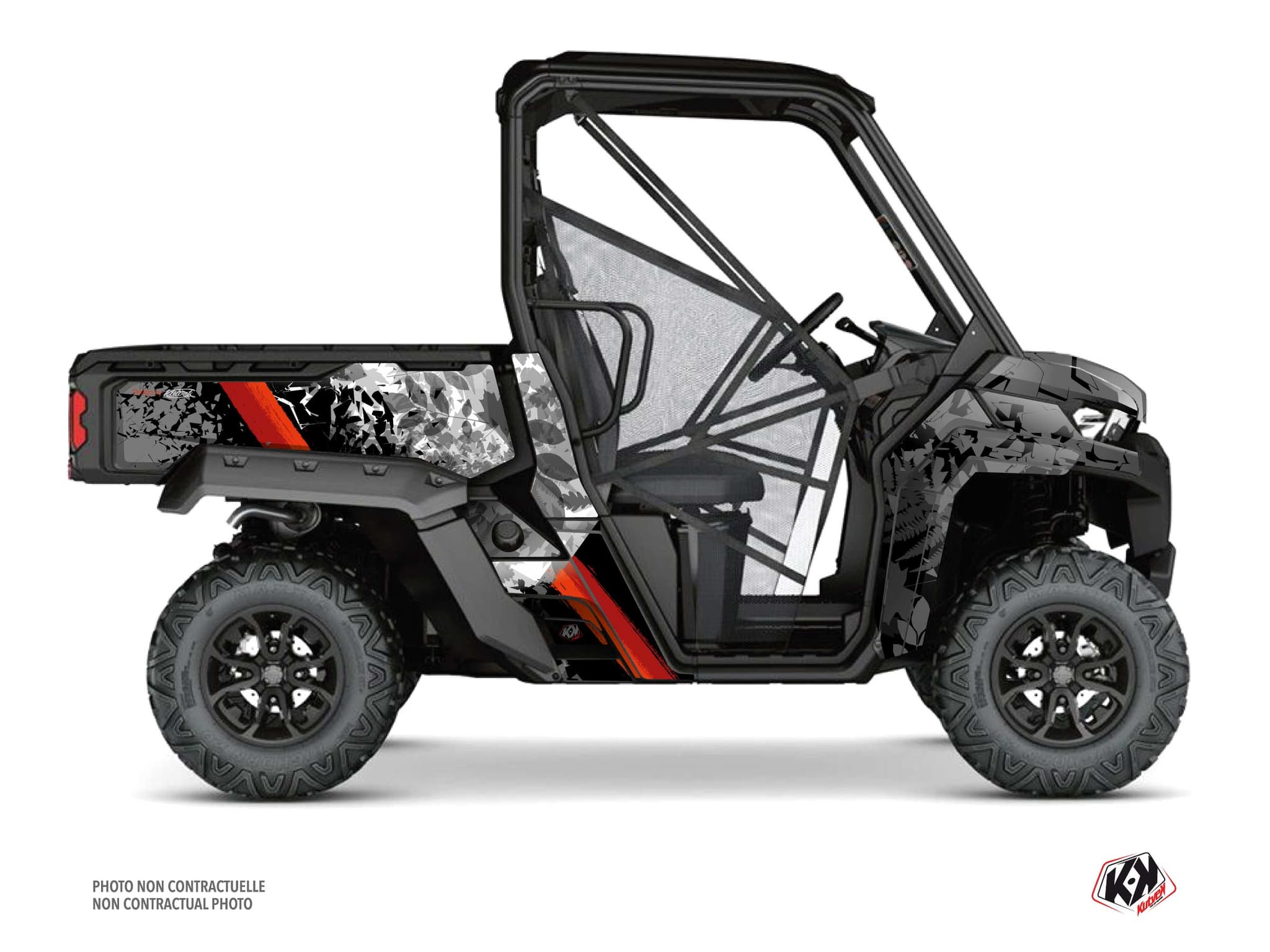 kit graphique ssv can-am defender leaf blanc