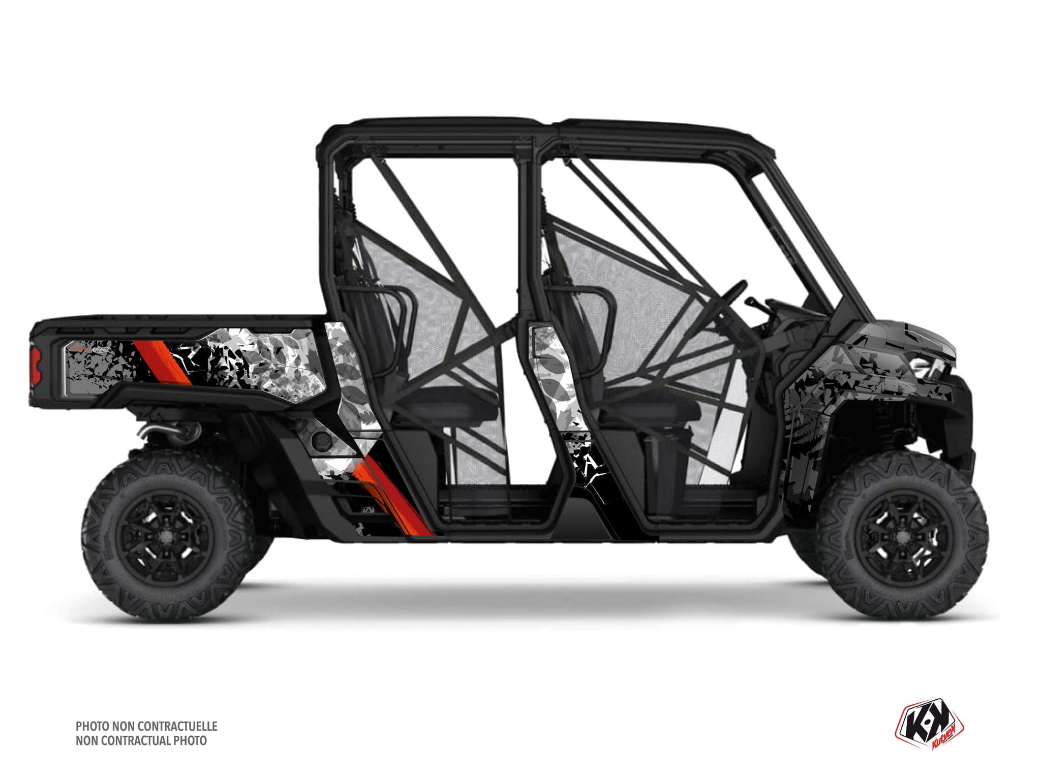 kit graphique ssv can-am defender max leaf blanc