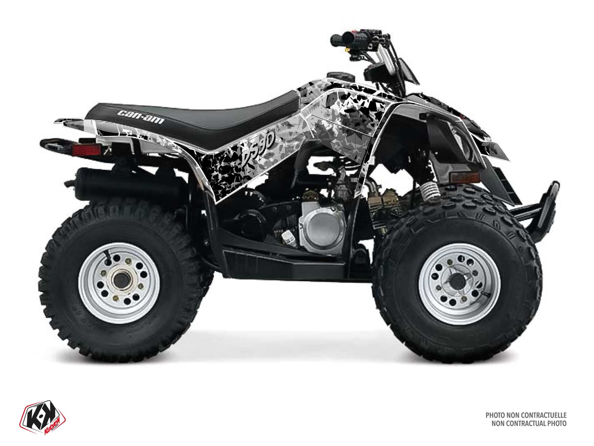 Kit graphique Quad CAN-AM DS 90 LEAF Blanc