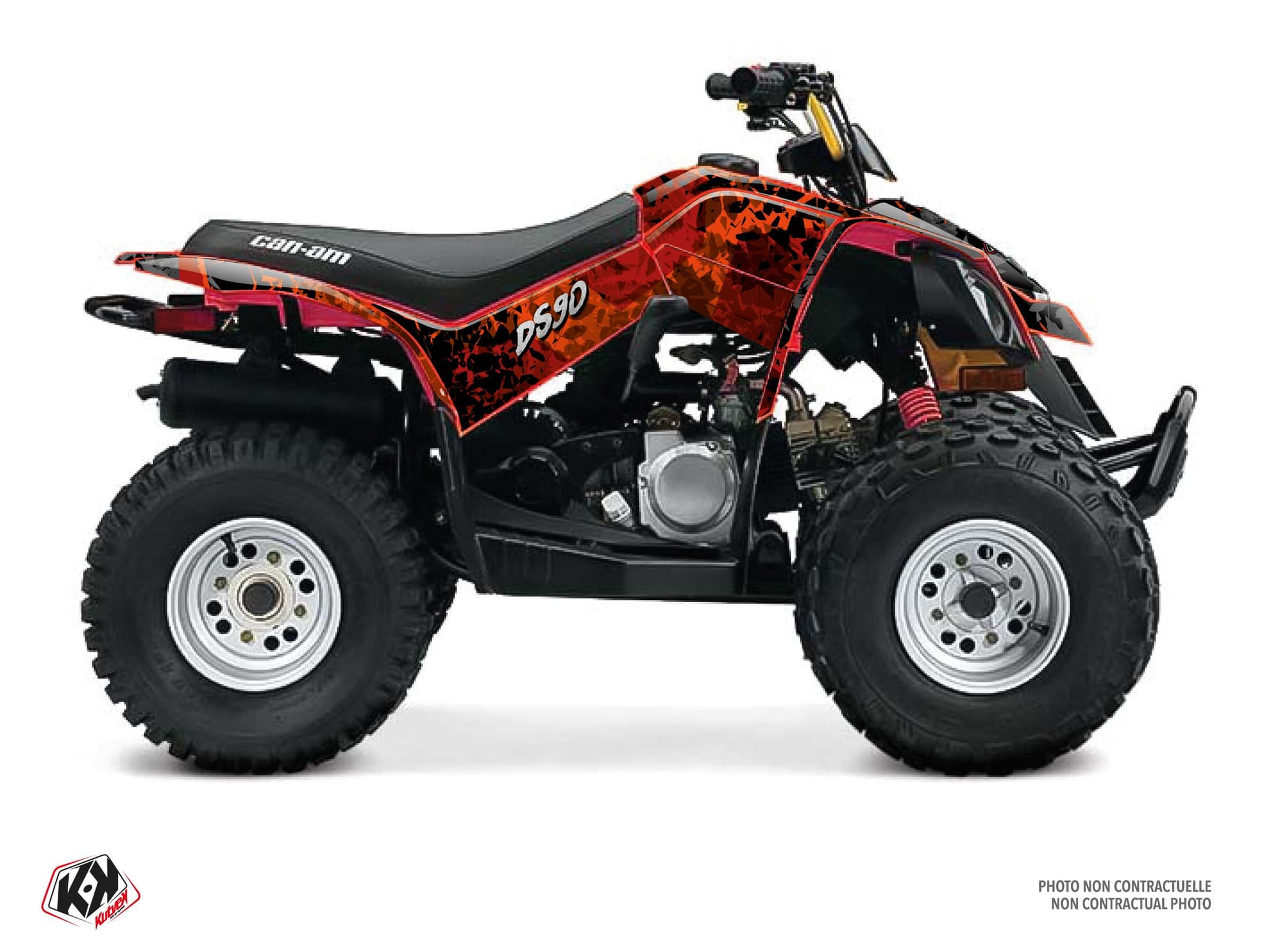 Kit graphique Quad CAN-AM DS 90 LEAF Rouge