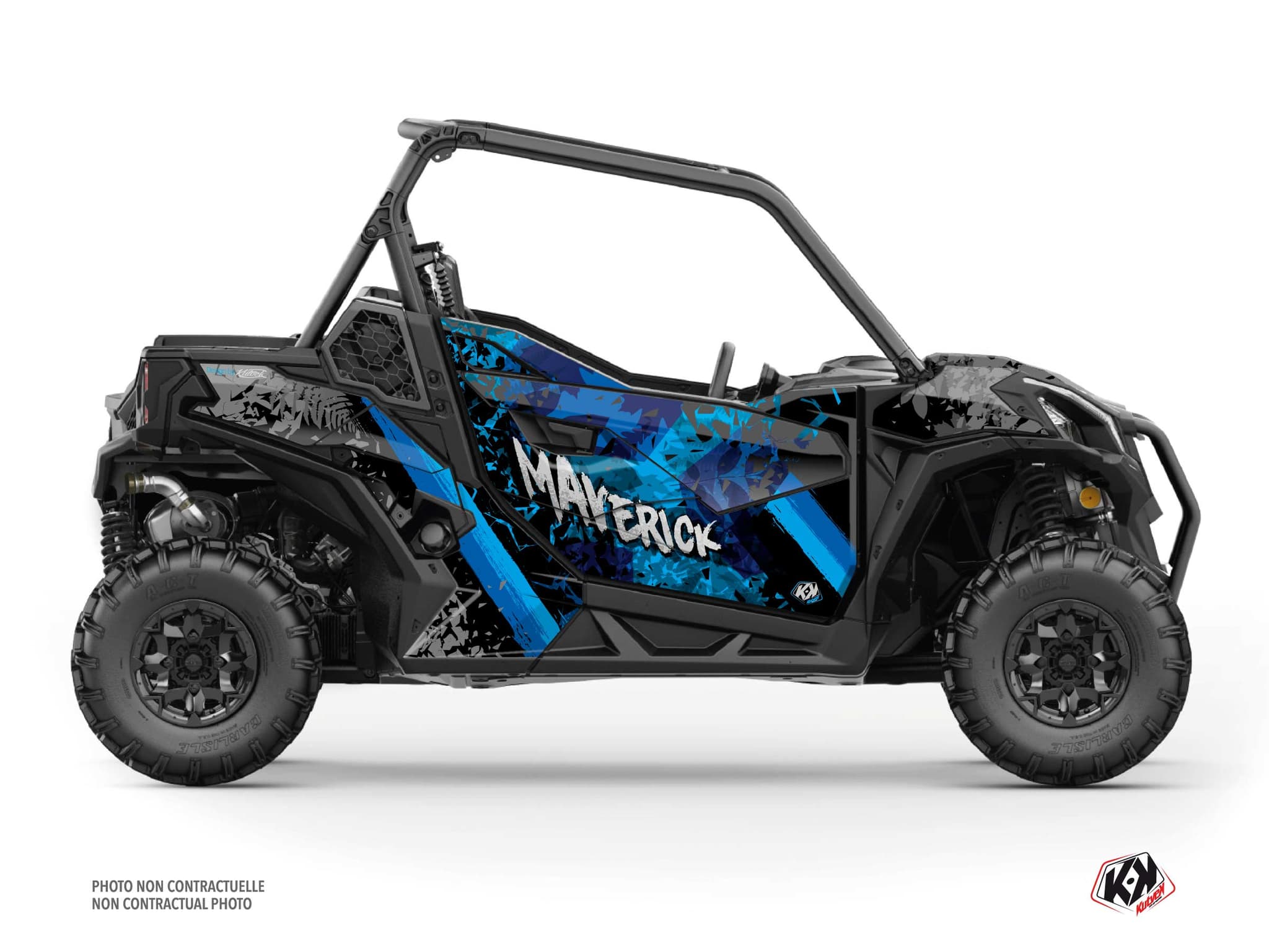 kit graphique ssv can-am maverick sport leaf bleu | Can am | Kutvek