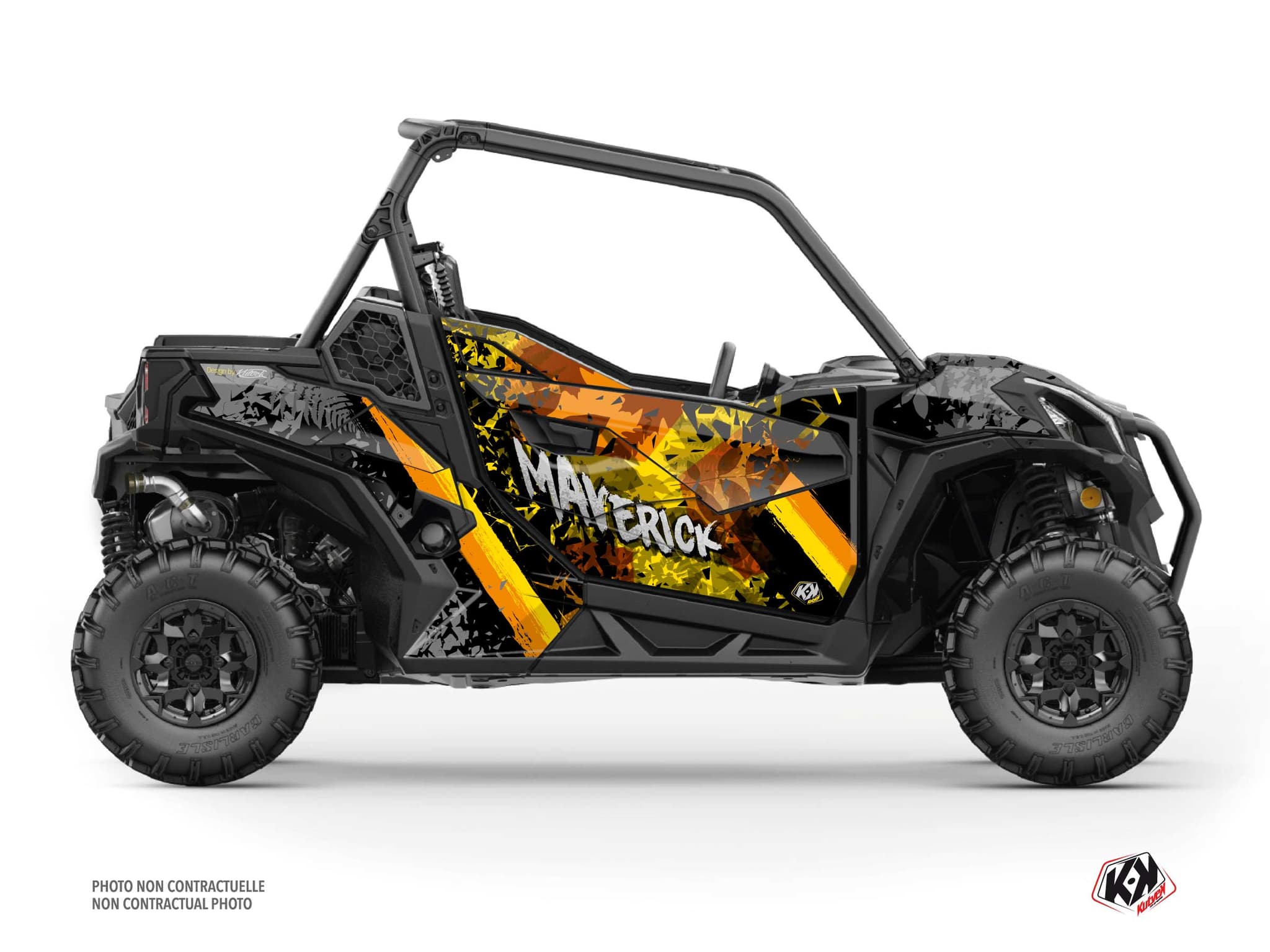 kit graphique ssv can-am maverick sport leaf jaune