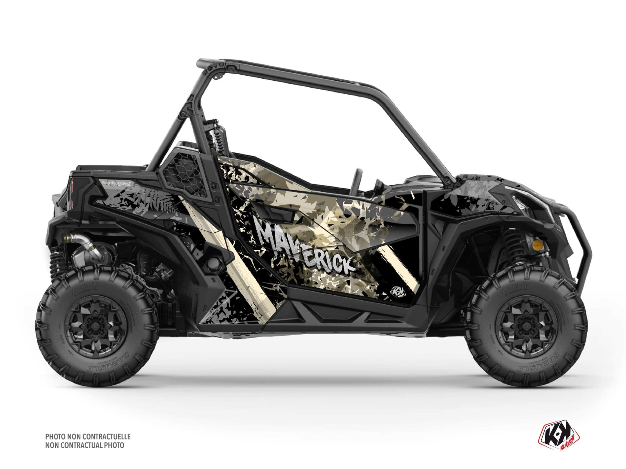 kit graphique ssv can-am maverick sport leaf sable