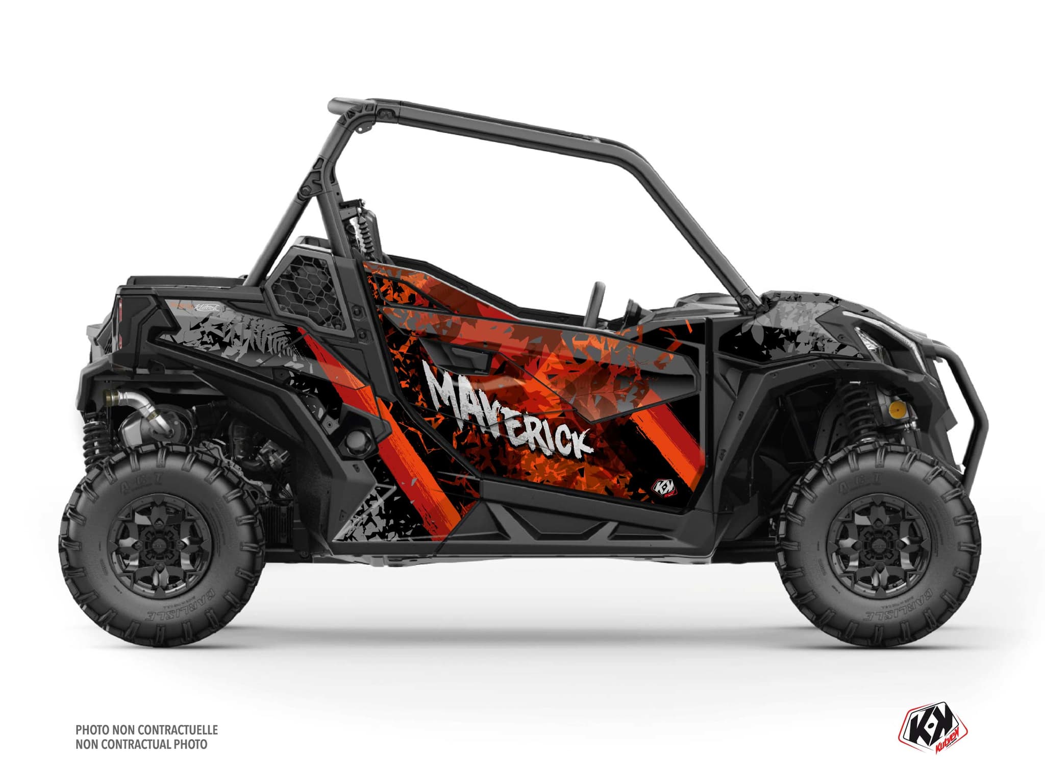 Kit Graphique ssv can-am maverick trail leaf rouge