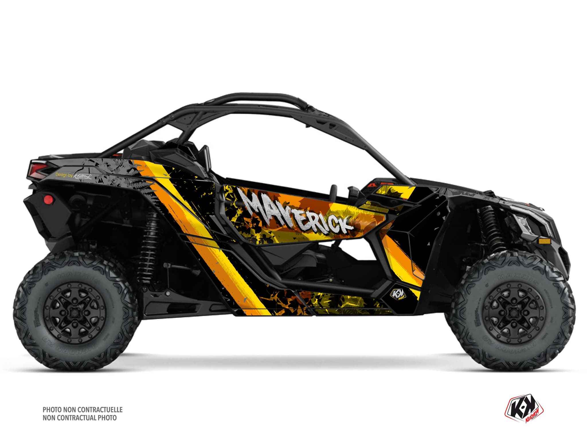 Kit graphique SSV CAN-AM MAVERICK X3 LEAF Jaune | Can am | Kutvek